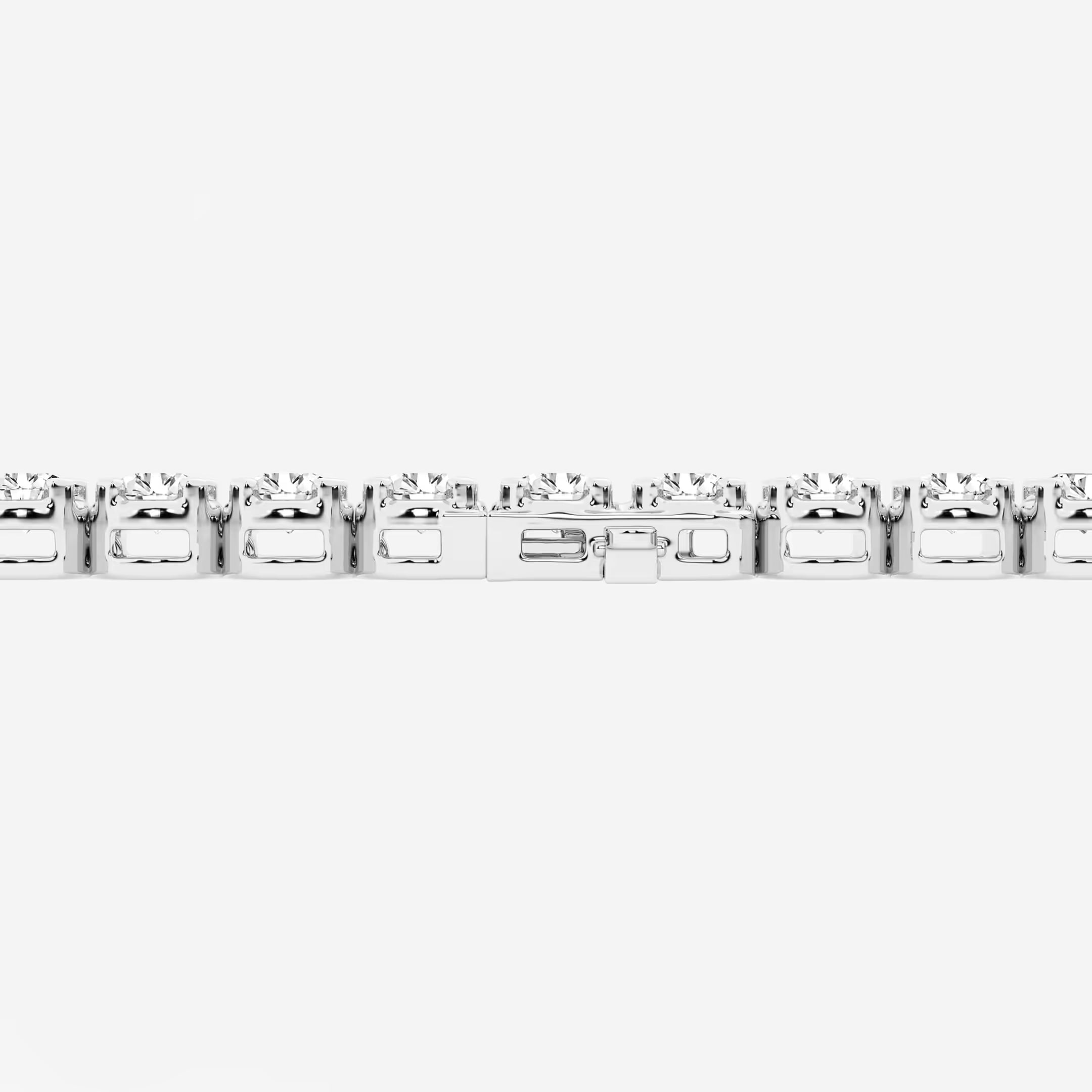 Serve Luxe Round Lab Grown Diamond Four-Prong Basket Tennis Bracelet