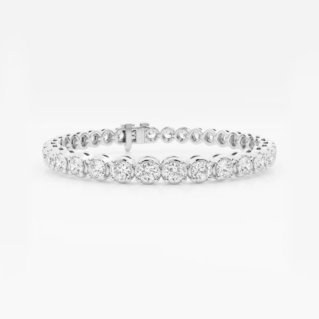 Radiant Court Round Lab Grown Diamond Four-Prong Tennis Bracelet