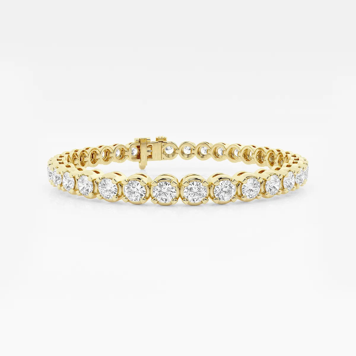Radiant Court Round Lab Grown Diamond Four-Prong Tennis Bracelet