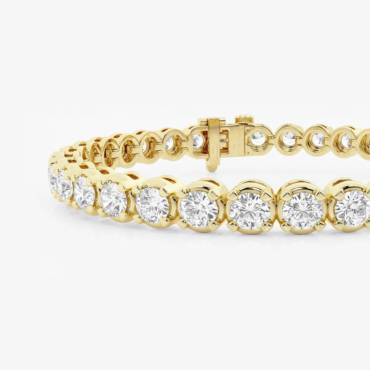 Radiant Court Round Lab Grown Diamond Four-Prong Tennis Bracelet