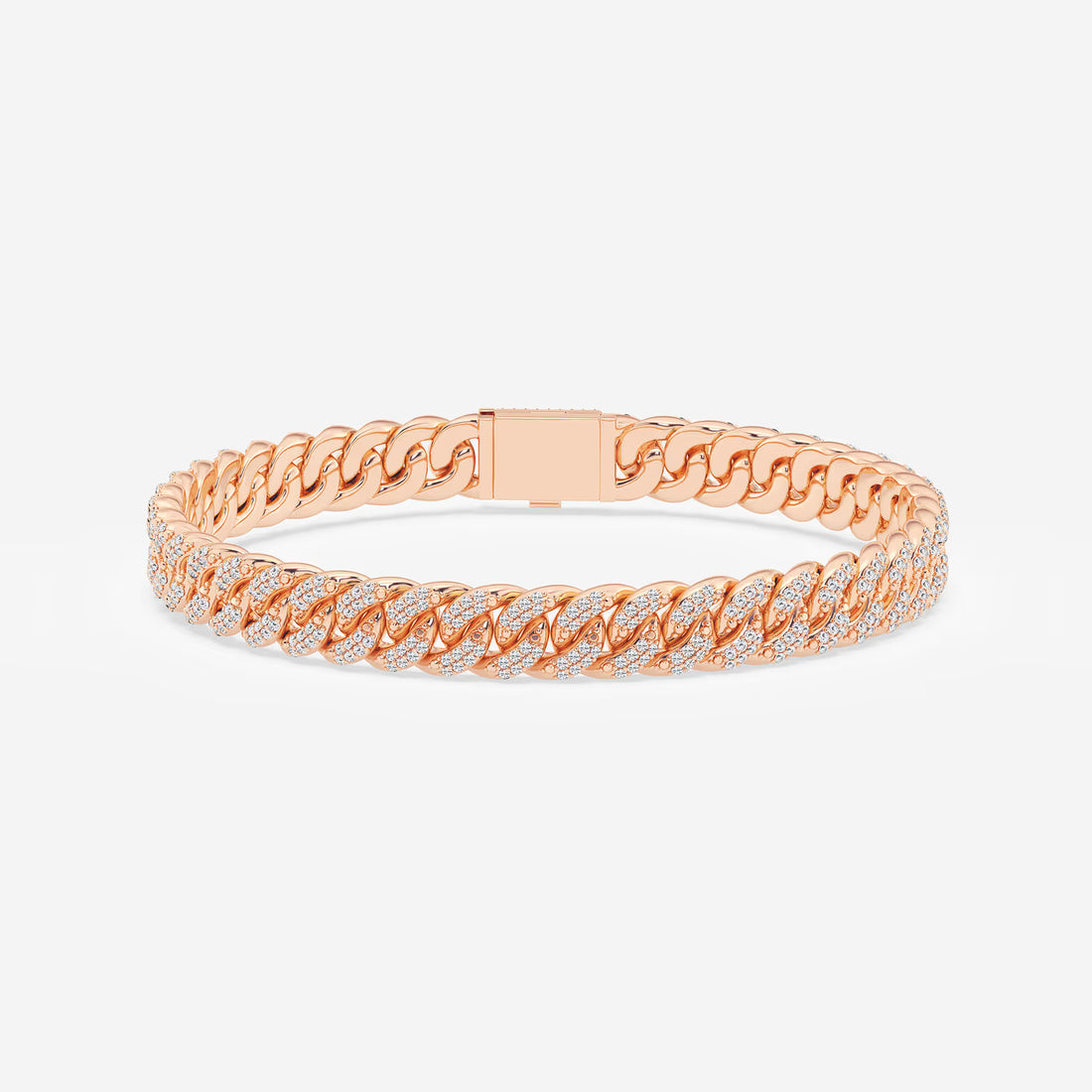 Havana Luxe Round Lab Grown Diamond Cuban Link Bracelet