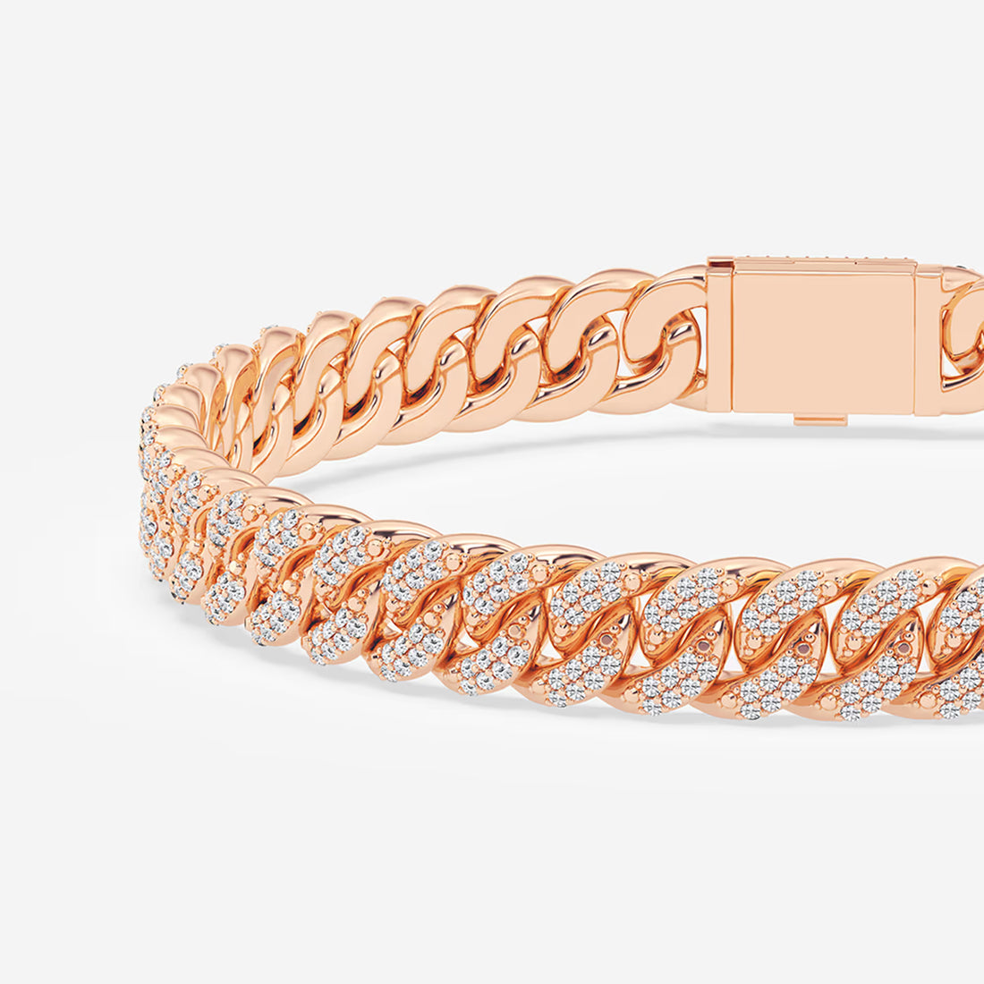 Havana Luxe Round Lab Grown Diamond Cuban Link Bracelet