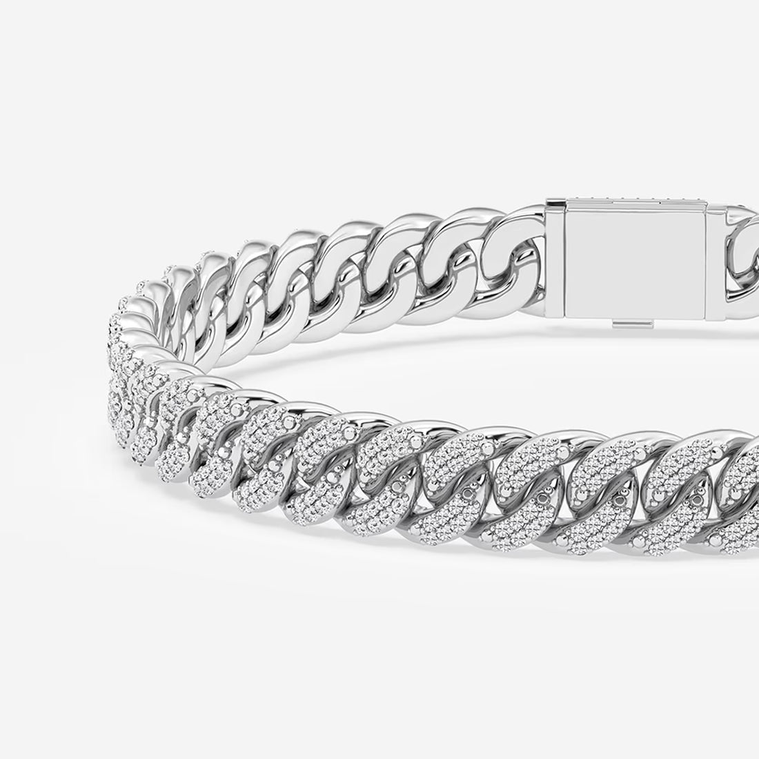Havana Luxe Round Lab Grown Diamond Cuban Link Bracelet