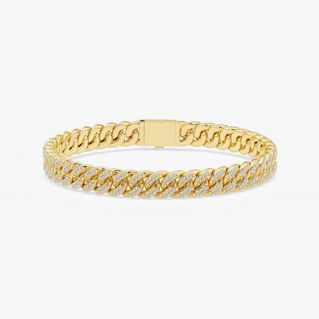 Havana Luxe Round Lab Grown Diamond Cuban Link Bracelet
