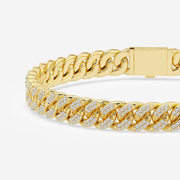 Havana Luxe Round Lab Grown Diamond Cuban Link Bracelet