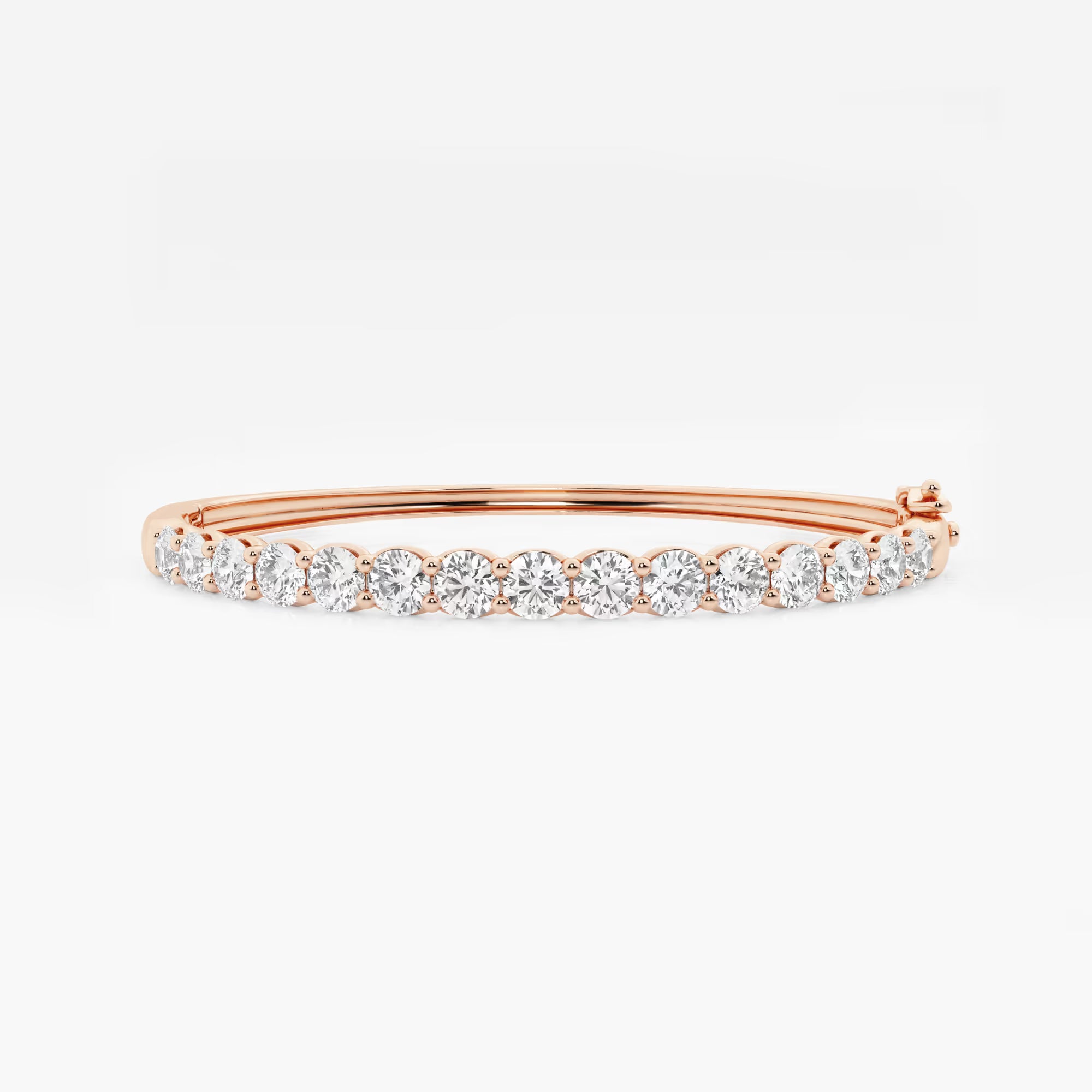 Celestial Float Round Lab Grown Diamond Floating Bangle Bracelet