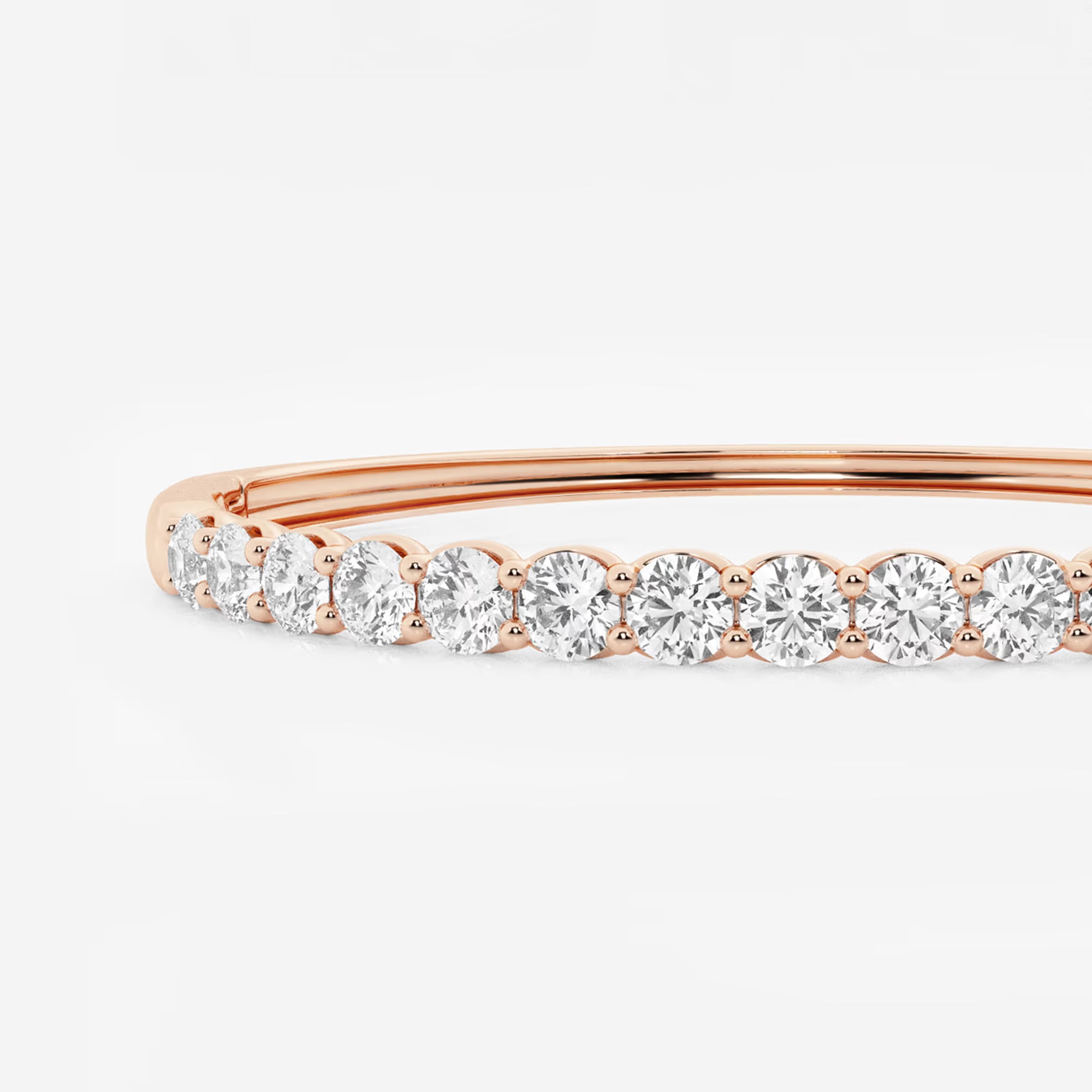 Eterna Glow Round Lab Grown Diamond Classic Bangle Bracelet