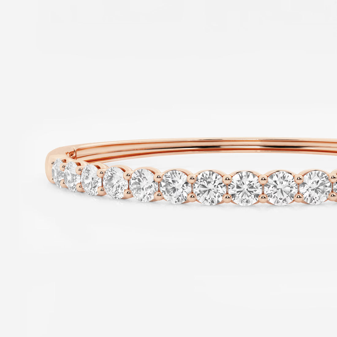 Eterna Glow Round Lab Grown Diamond Classic Bangle Bracelet