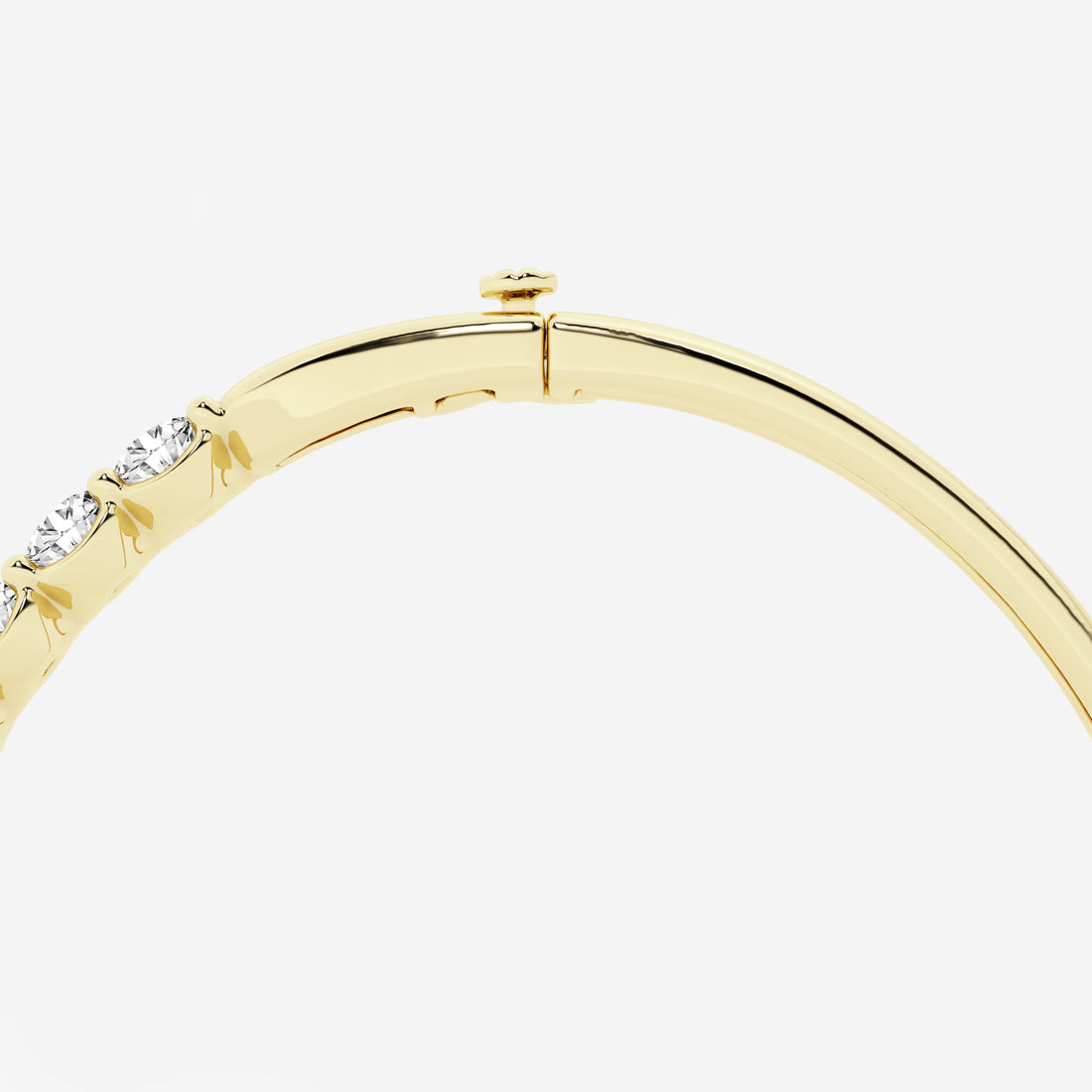 Celestial Float Round Lab Grown Diamond Floating Bangle Bracelet