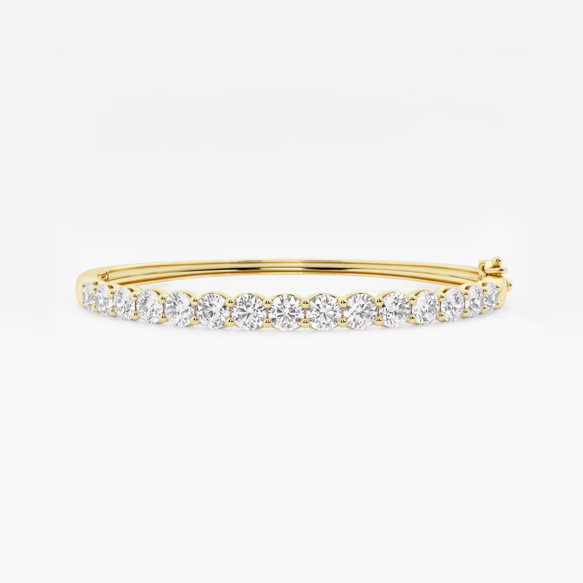 Celestial Float Round Lab Grown Diamond Floating Bangle Bracelet