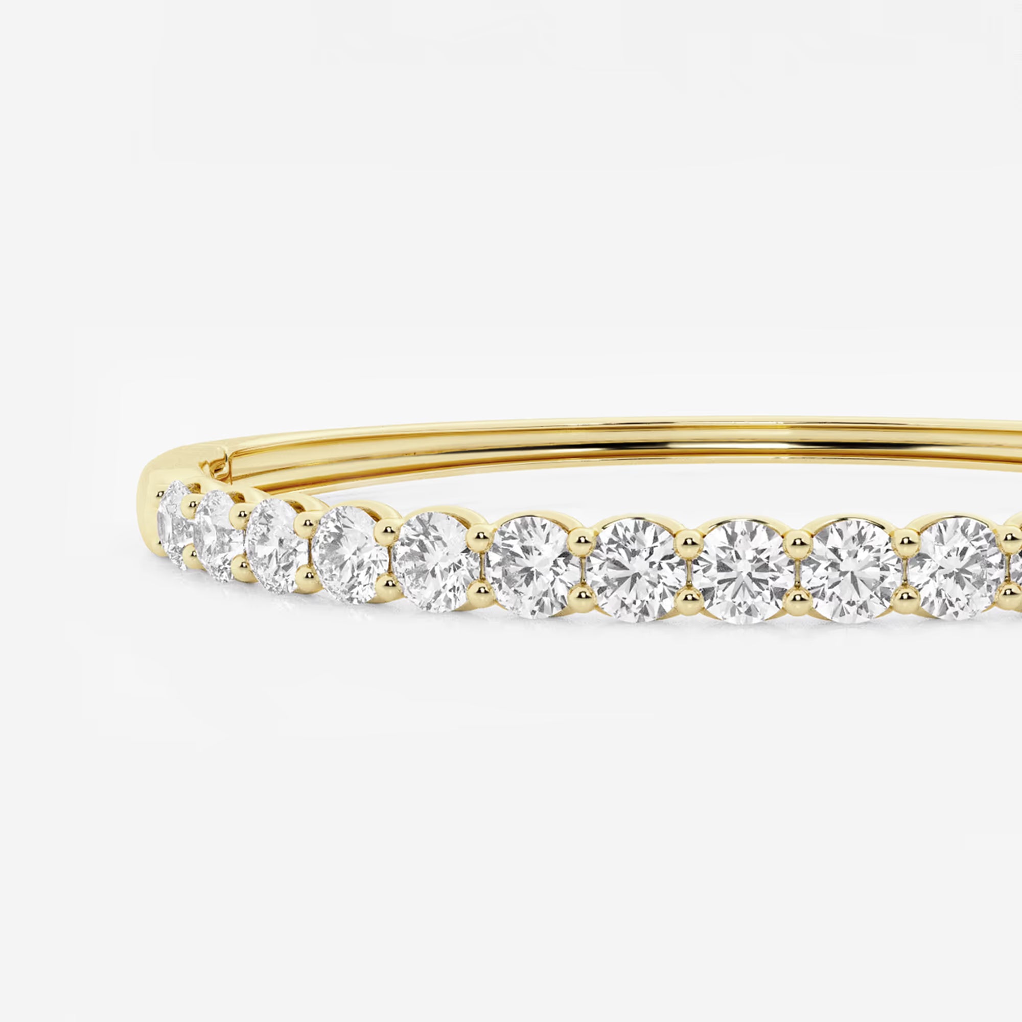 Celestial Float Round Lab Grown Diamond Floating Bangle Bracelet