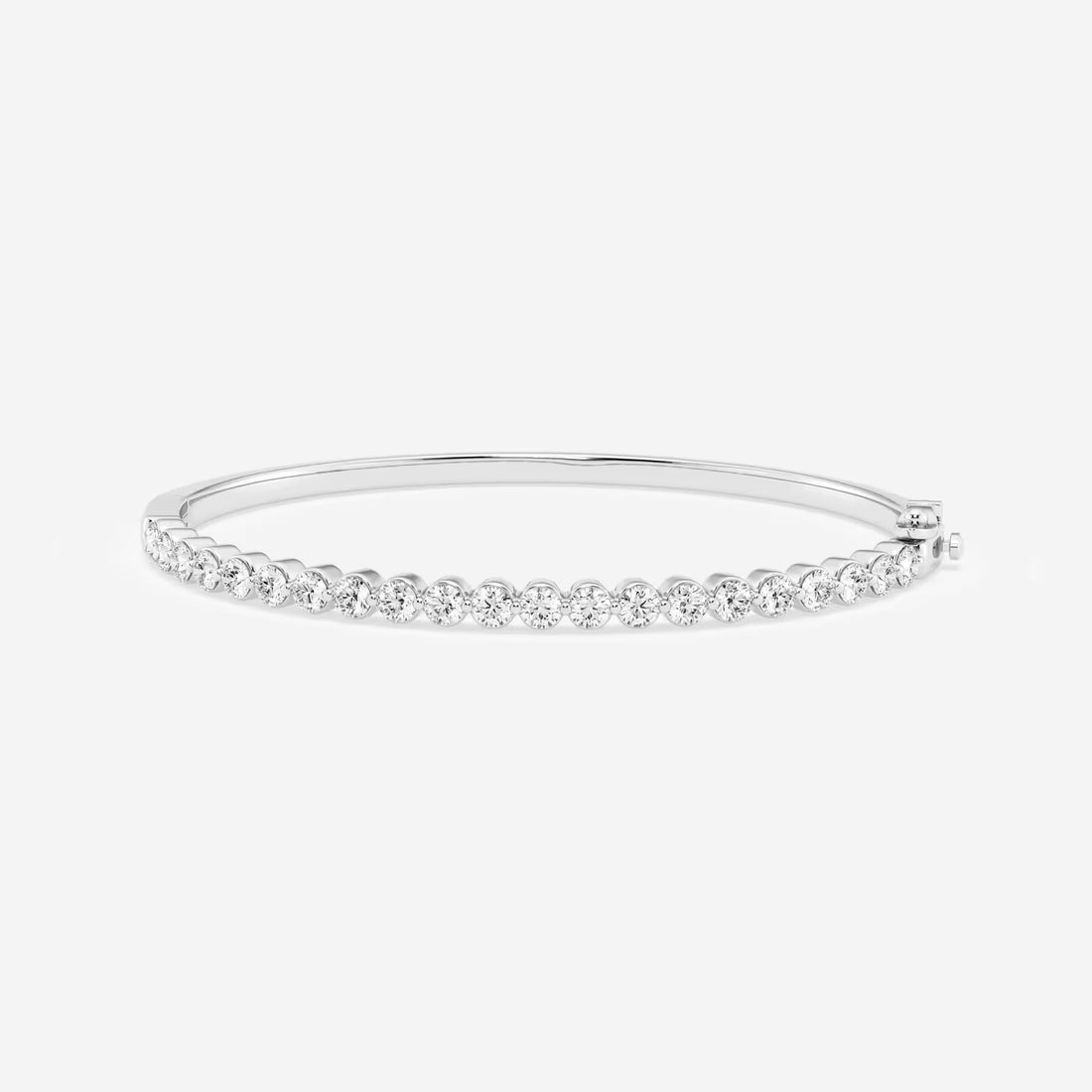 Celestial Float Round Lab Grown Diamond Floating Bangle Bracelet