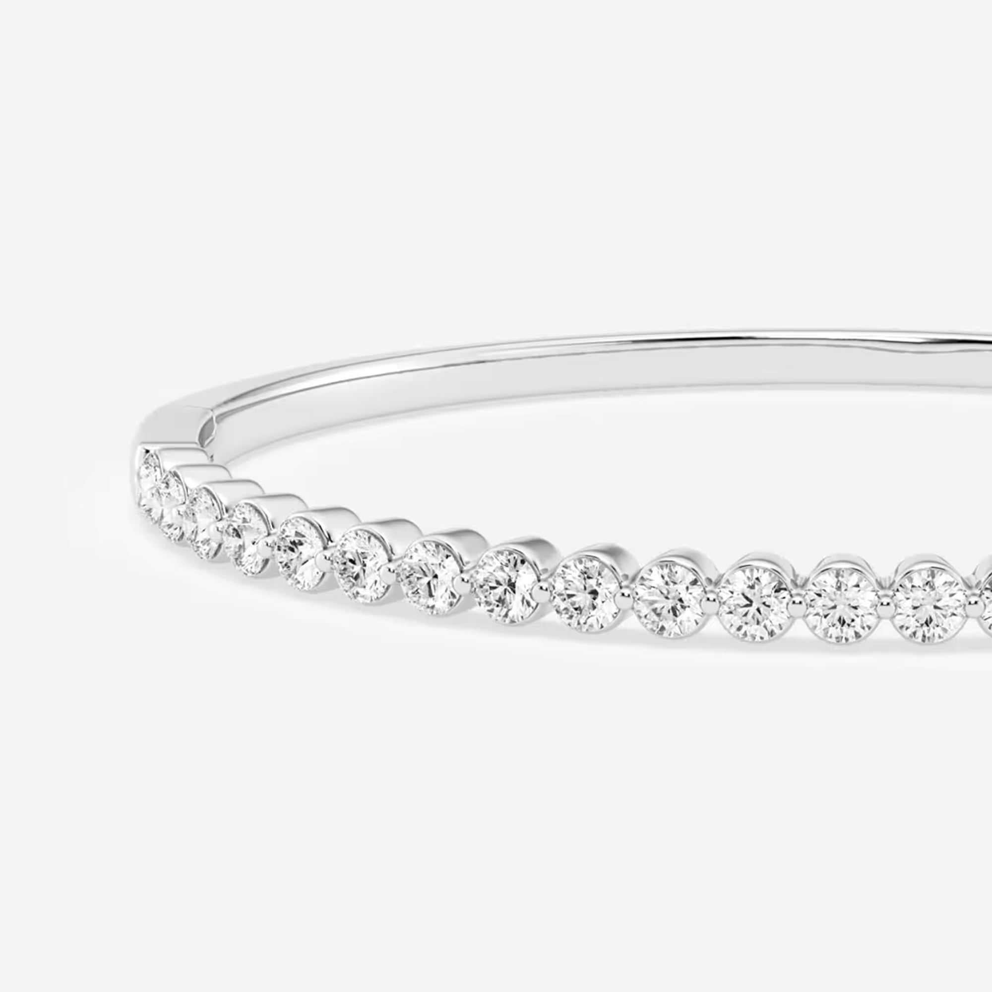 Celestial Float Round Lab Grown Diamond Floating Bangle Bracelet