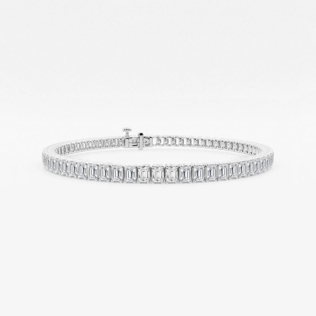 Elvaria Emerald Lab Grown Diamond Classic Tennis Bracelet