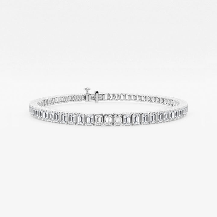 Elvaria Emerald Lab Grown Diamond Classic Tennis Bracelet
