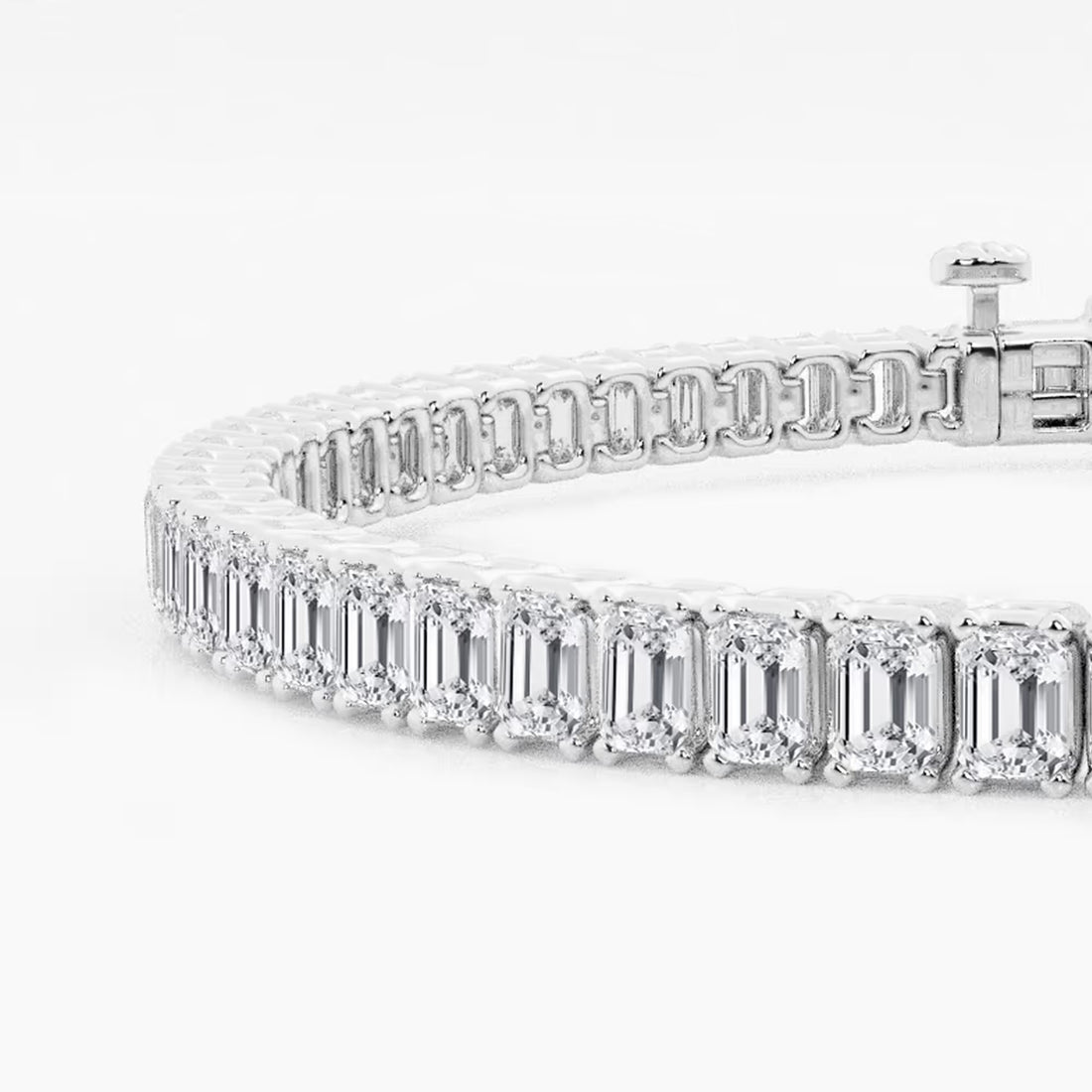 Elvaria Emerald Lab Grown Diamond Classic Tennis Bracelet