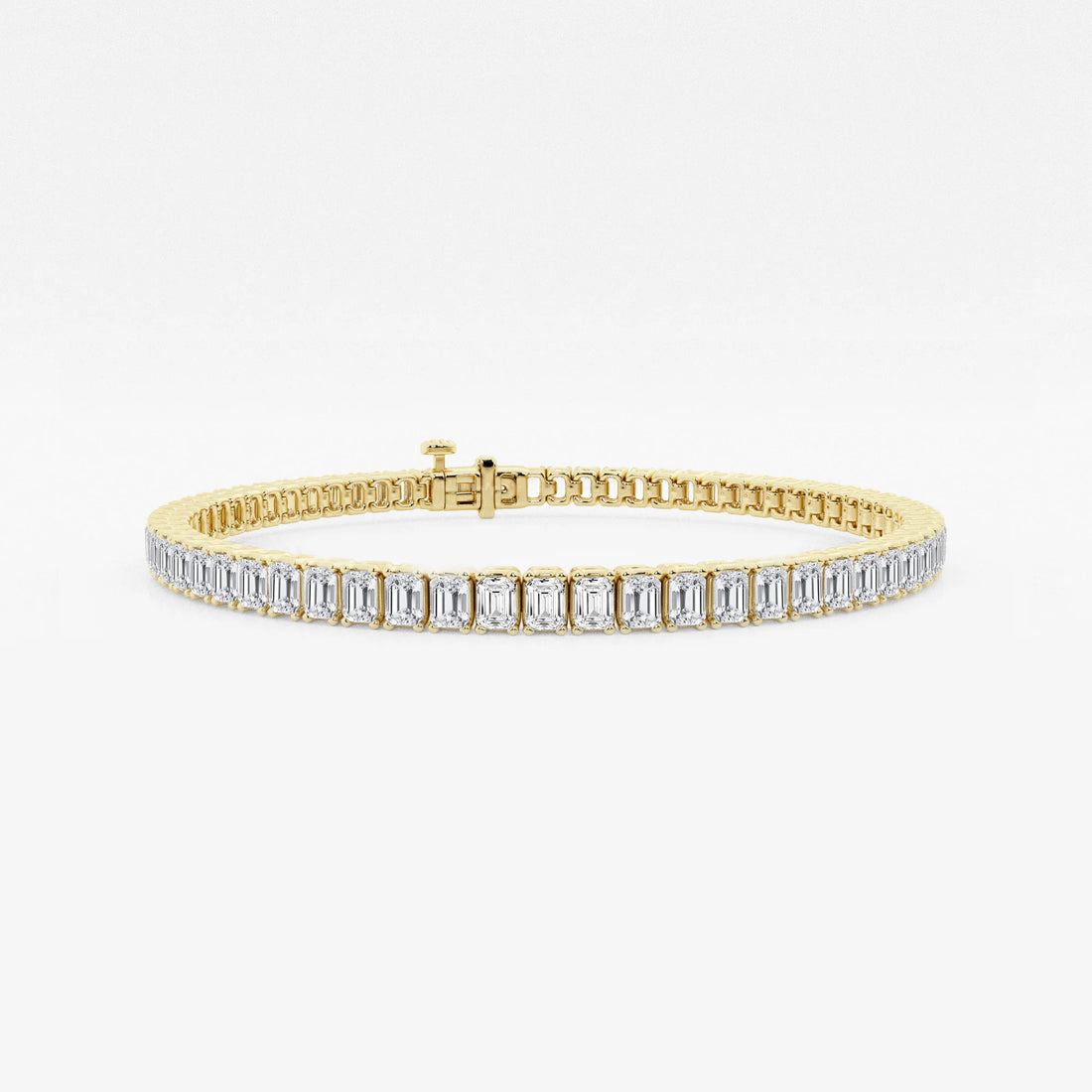 Elvaria Emerald Lab Grown Diamond Classic Tennis Bracelet