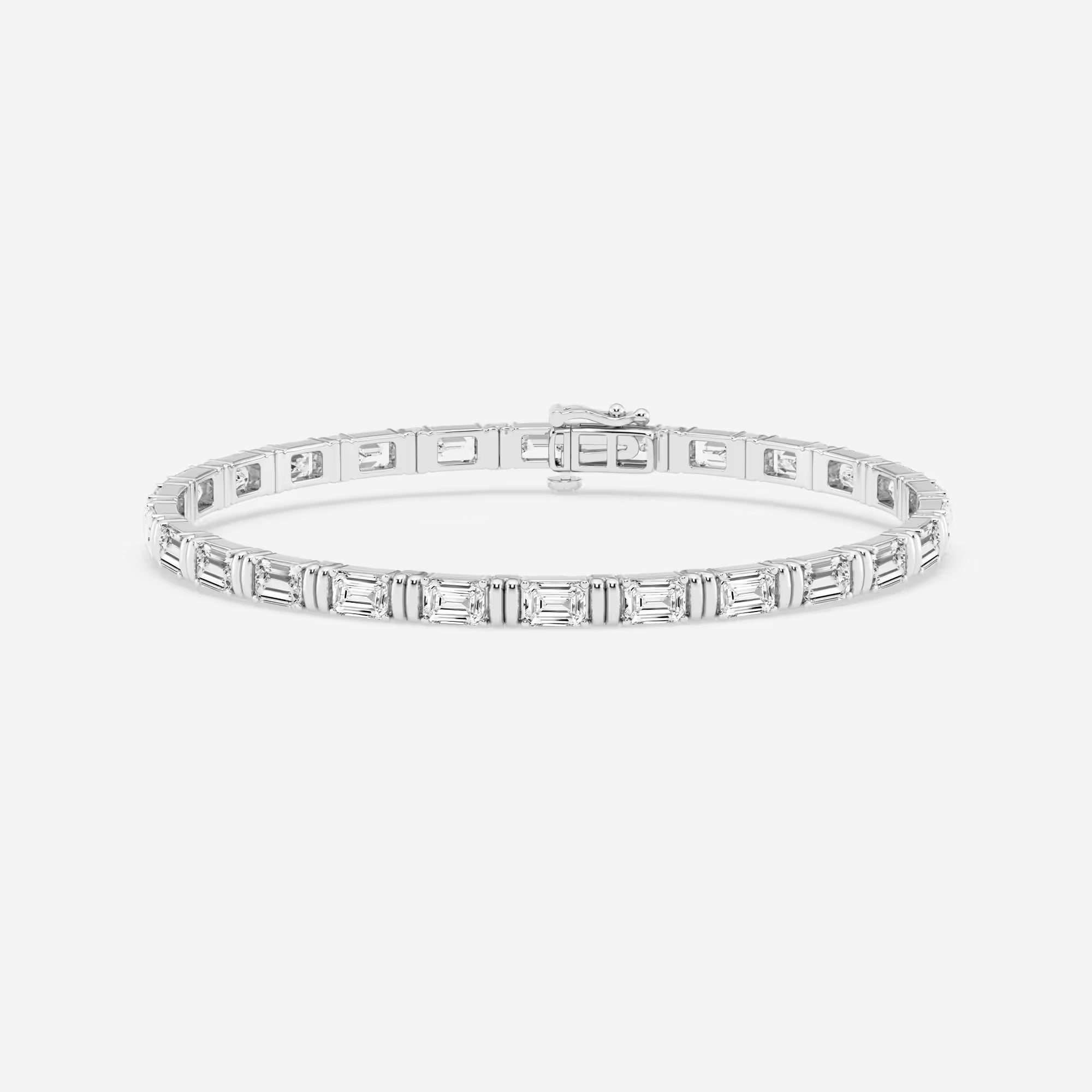 Modern Majesty Emerald Lab Grown Diamond Men’s Tennis Bracelet