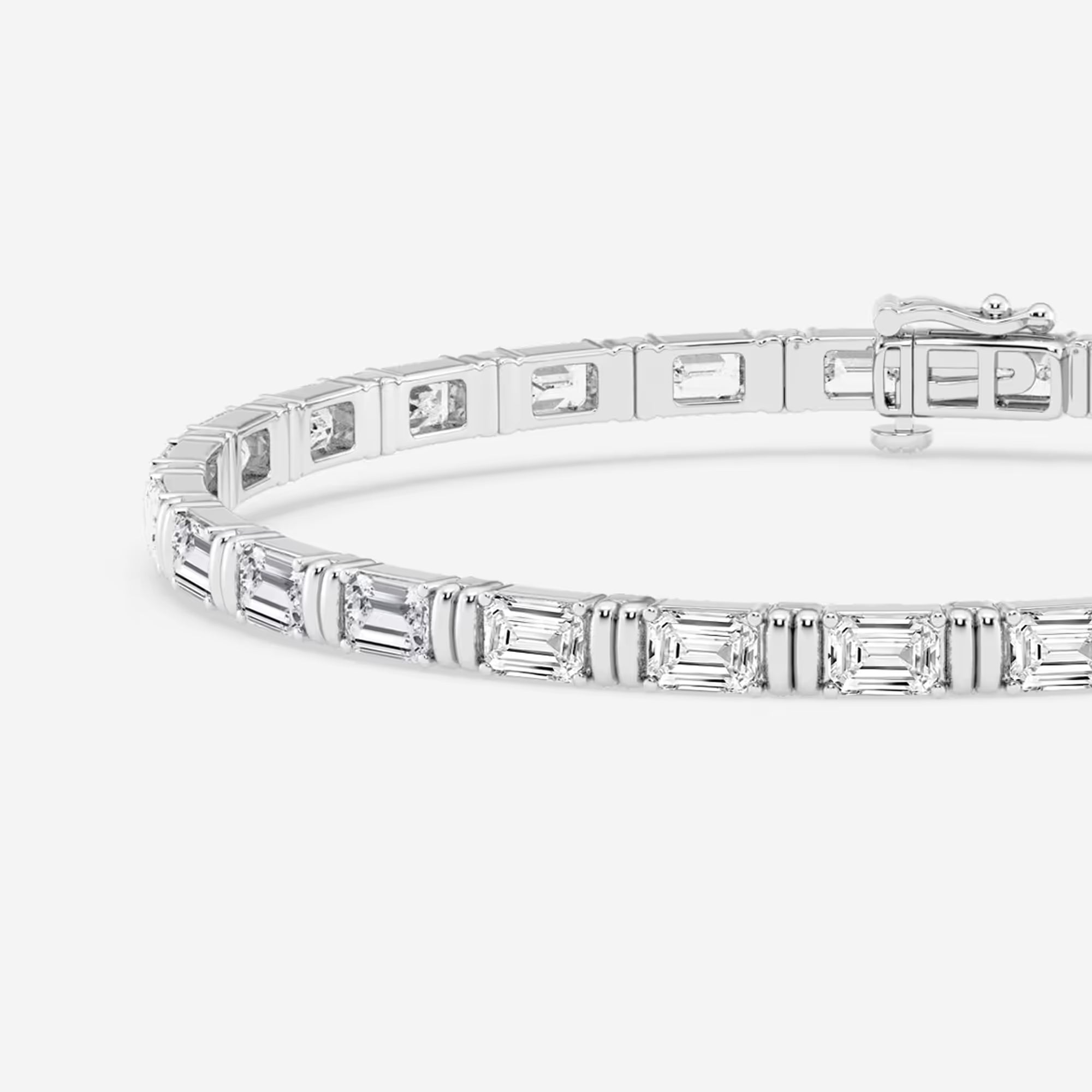 Modern Majesty Emerald Lab Grown Diamond Men’s Tennis Bracelet
