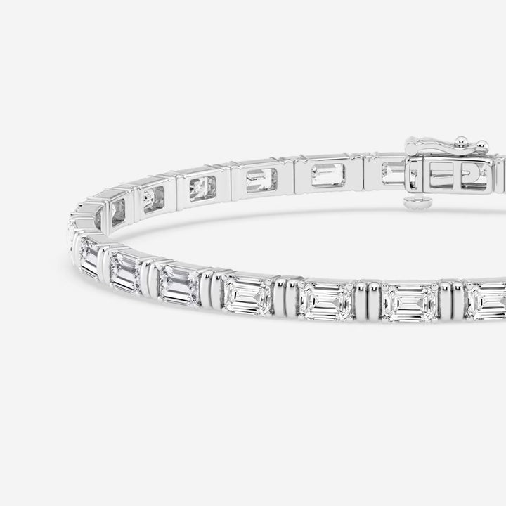 Modern Majesty Emerald Lab Grown Diamond Men’s Tennis Bracelet