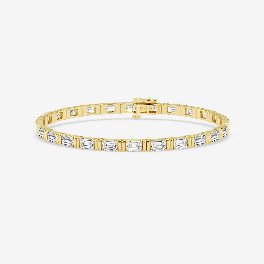 Modern Majesty Emerald Lab Grown Diamond Men’s Tennis Bracelet