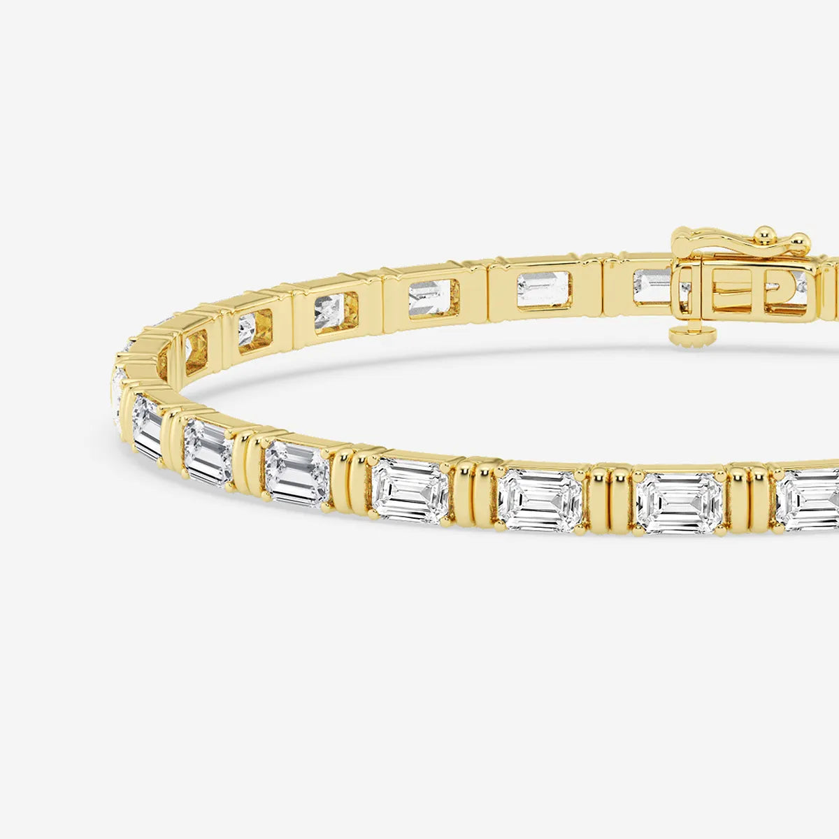 Modern Majesty Emerald Lab Grown Diamond Men’s Tennis Bracelet