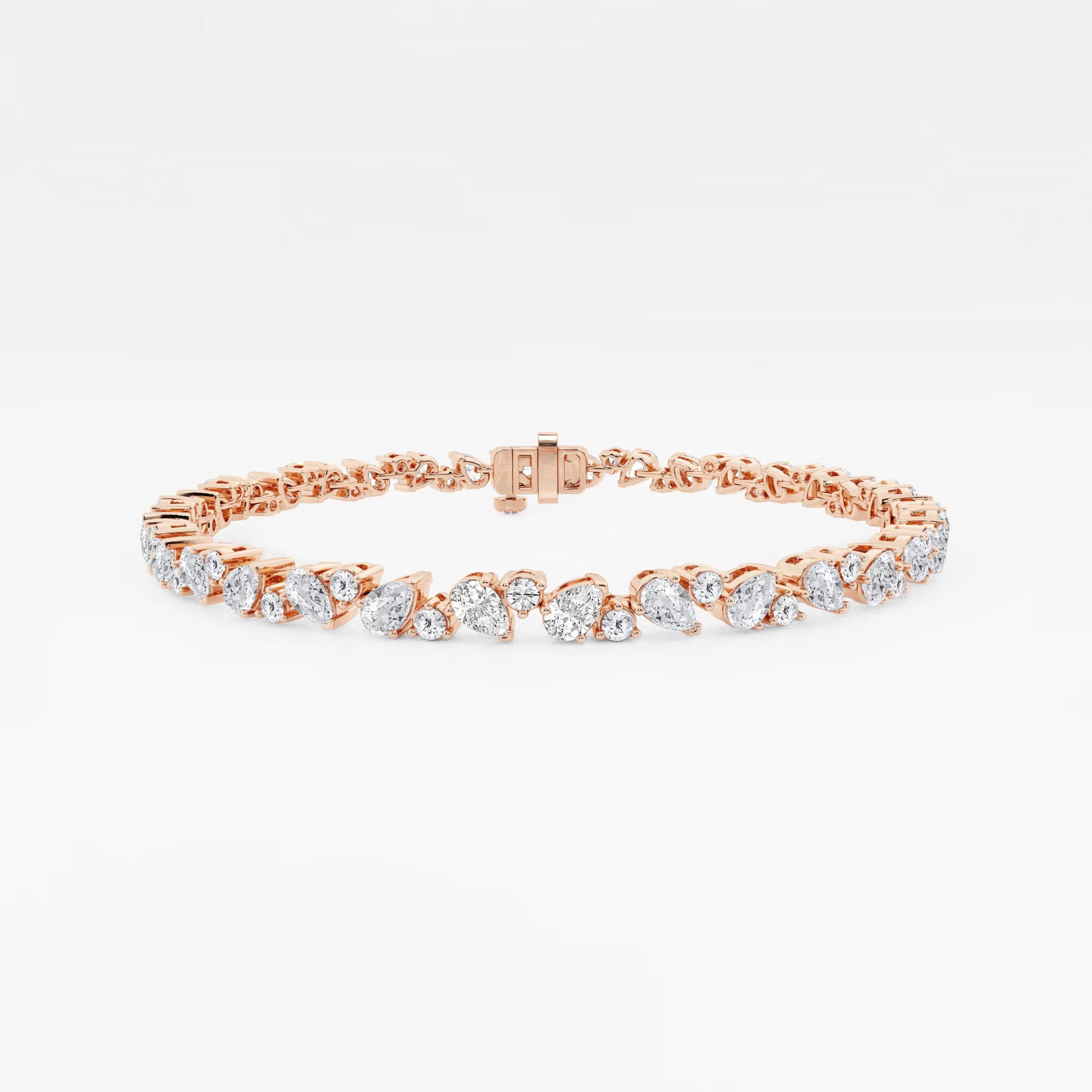 Auravelle Round & Pear Lab Grown Diamond Alternating Tennis Bracelet