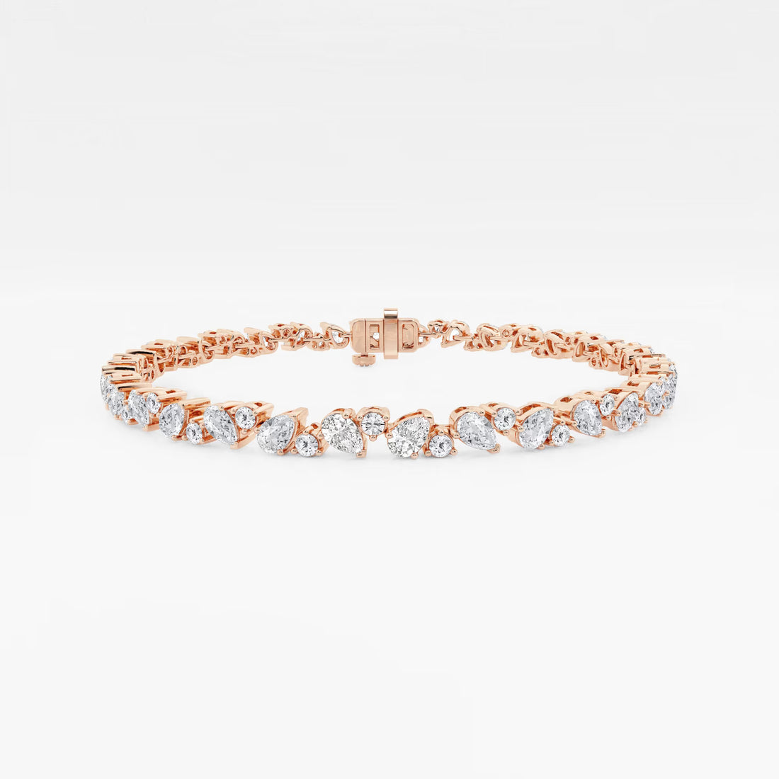 Auravelle Round & Pear Lab Grown Diamond Alternating Tennis Bracelet