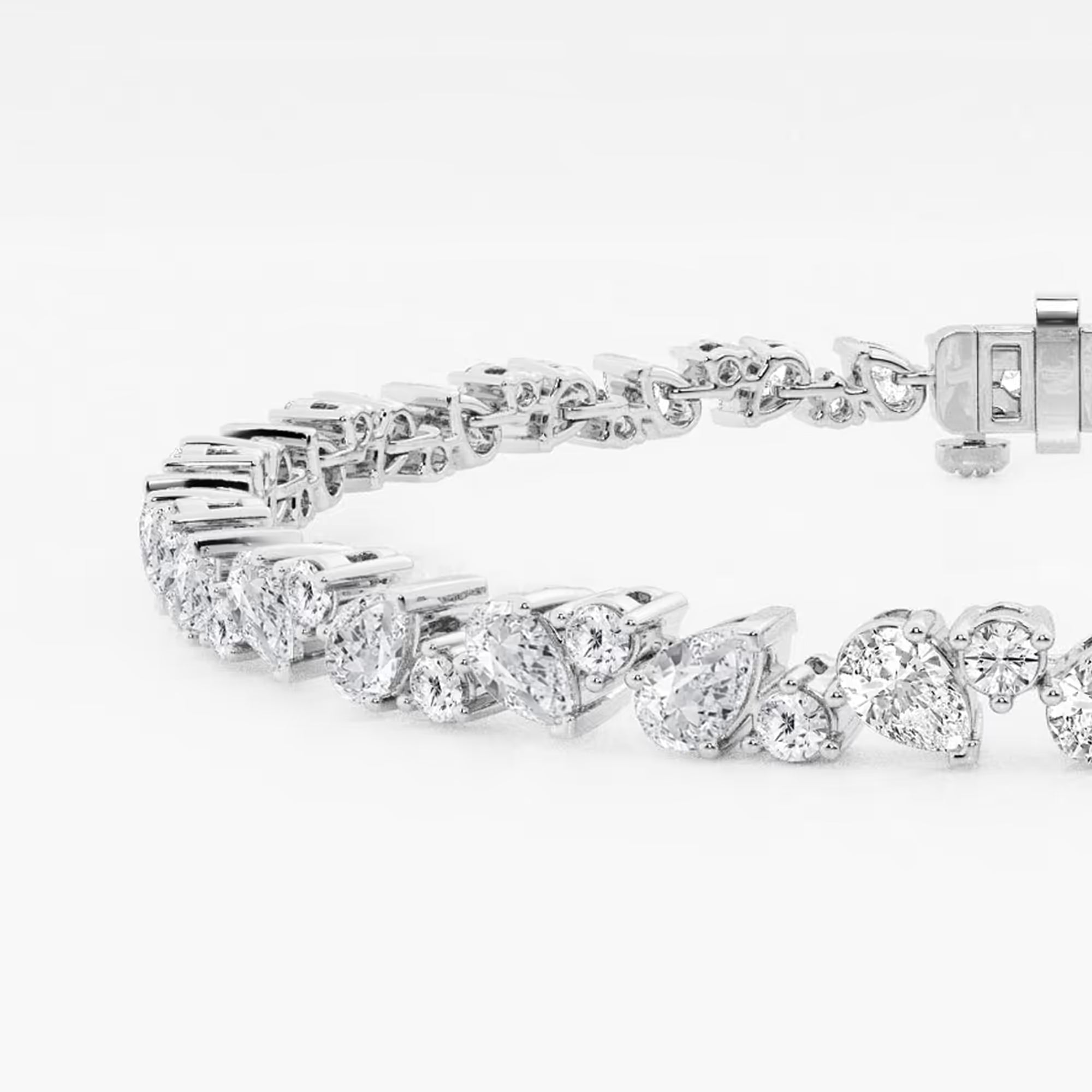 Auravelle Round & Pear Lab Grown Diamond Alternating Tennis Bracelet