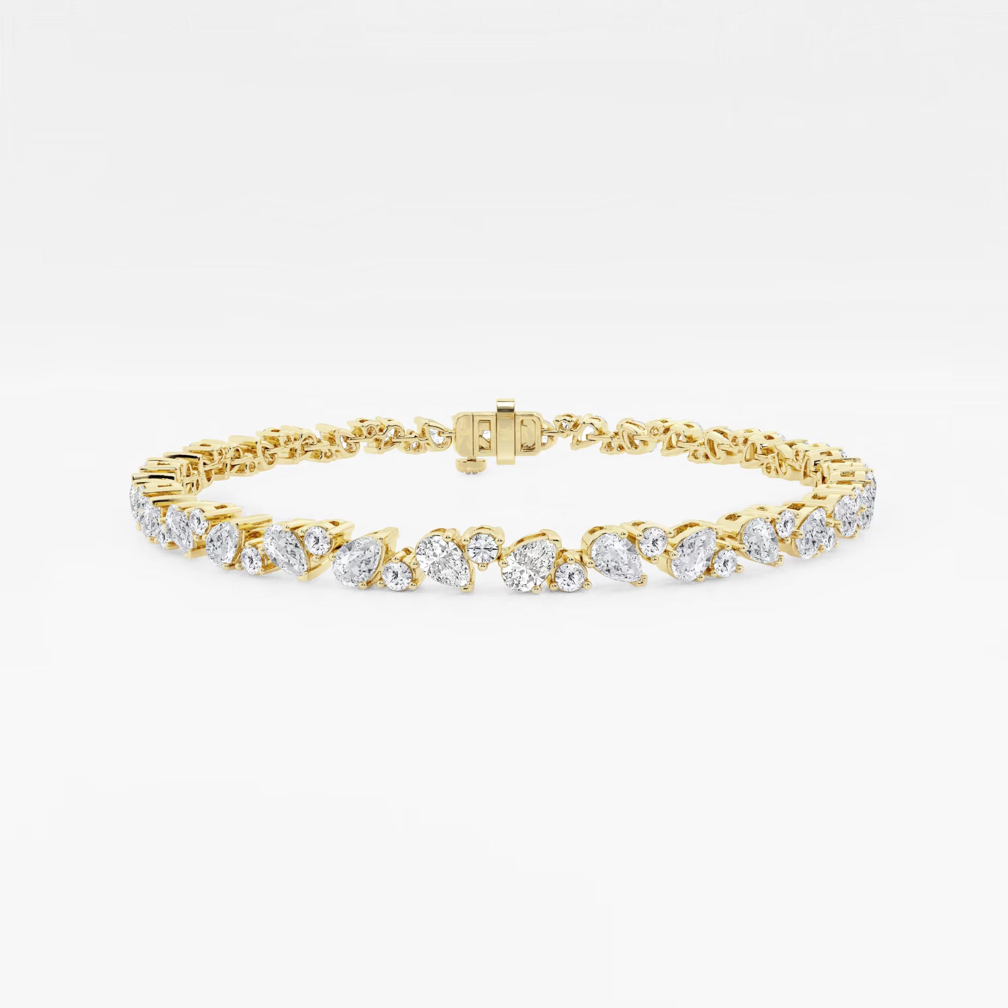 Auravelle Round & Pear Lab Grown Diamond Alternating Tennis Bracelet