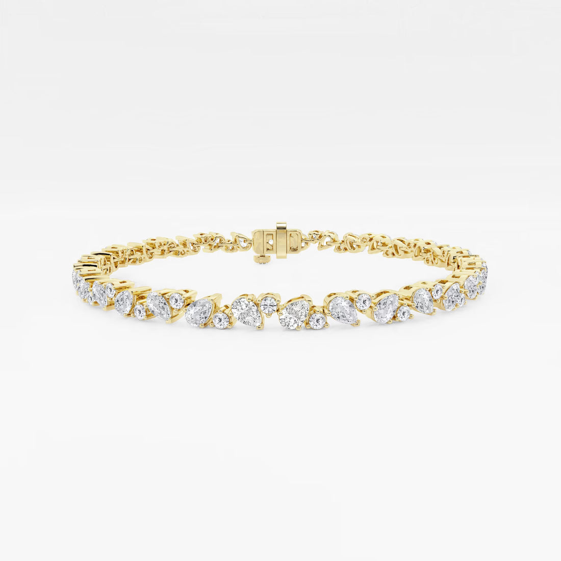 Auravelle Round & Pear Lab Grown Diamond Alternating Tennis Bracelet