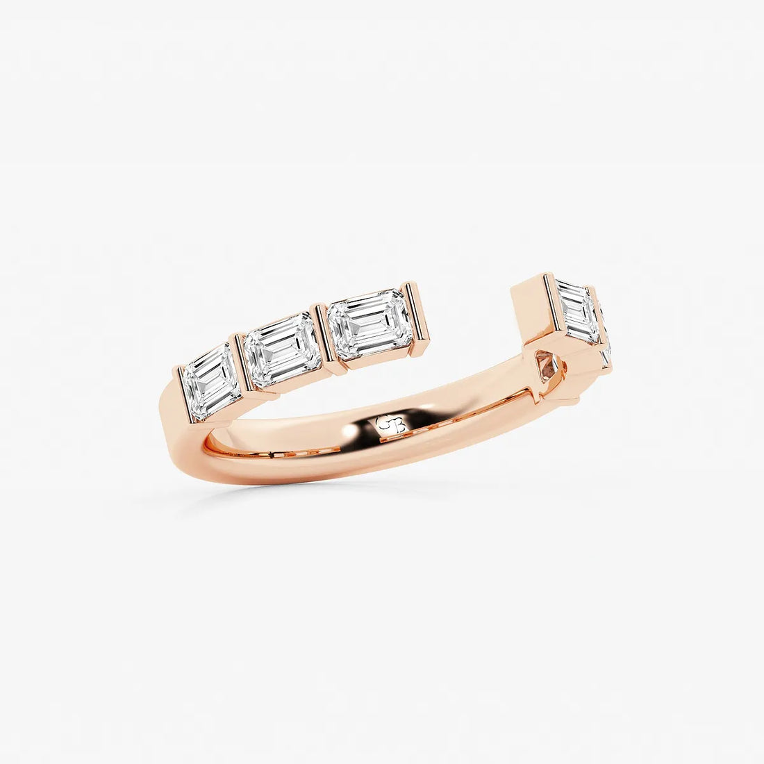 Channelle Nest Emerald Lab-Grown Diamond Channel Set Nesting Wedding Band