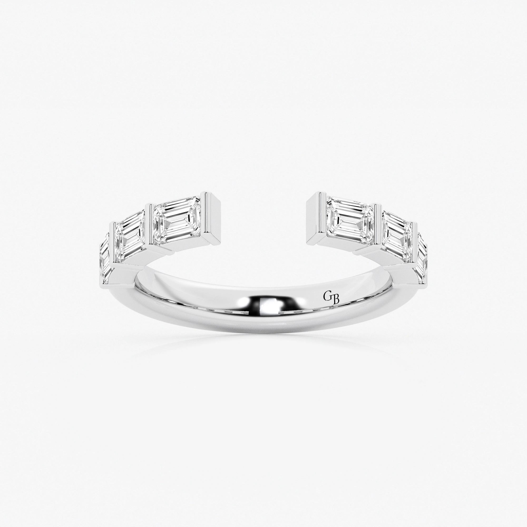 Channelle Nest Emerald Lab-Grown Diamond Channel Set Nesting Wedding Band