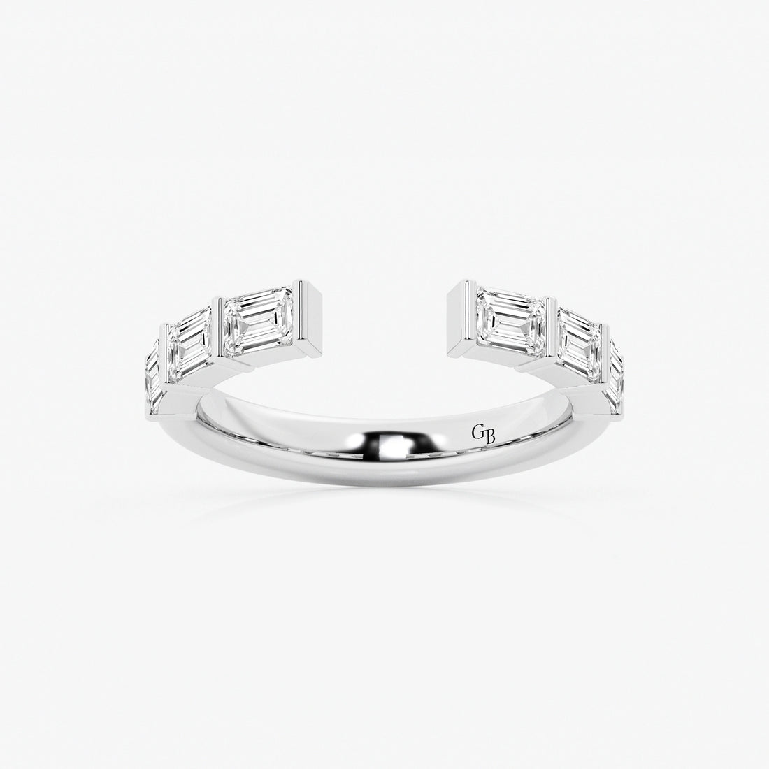 Channelle Nest Emerald Lab-Grown Diamond Channel Set Nesting Wedding Band