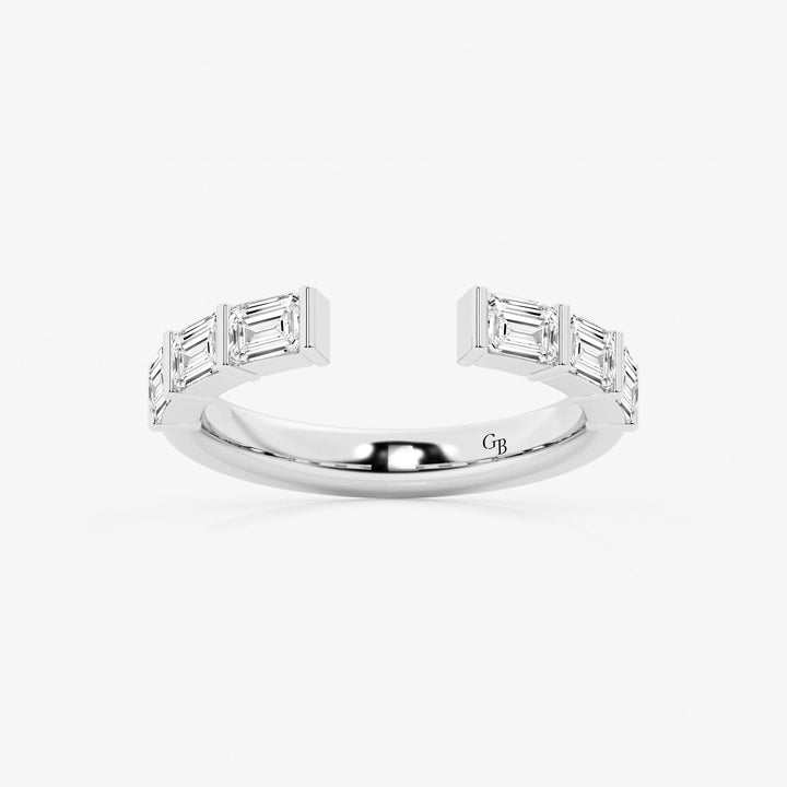 Channelle Nest Emerald Lab-Grown Diamond Channel Set Nesting Wedding Band