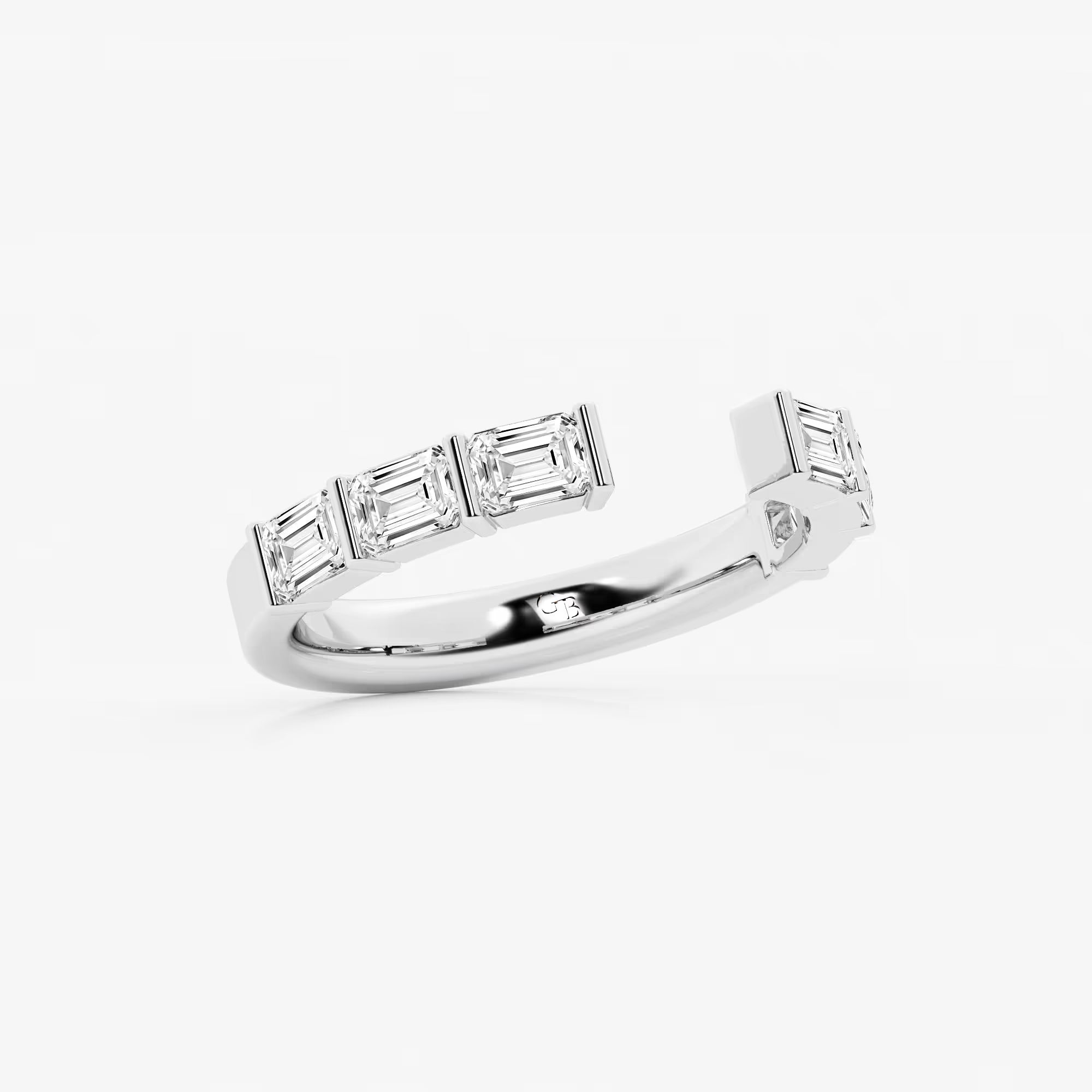 Channelle Nest Emerald Lab-Grown Diamond Channel Set Nesting Wedding Band