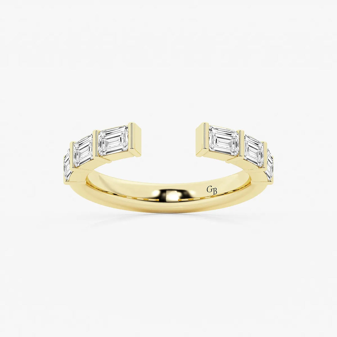 Channelle Nest Emerald Lab-Grown Diamond Channel Set Nesting Wedding Band