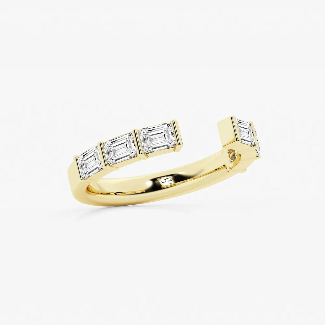 Channelle Nest Emerald Lab-Grown Diamond Channel Set Nesting Wedding Band