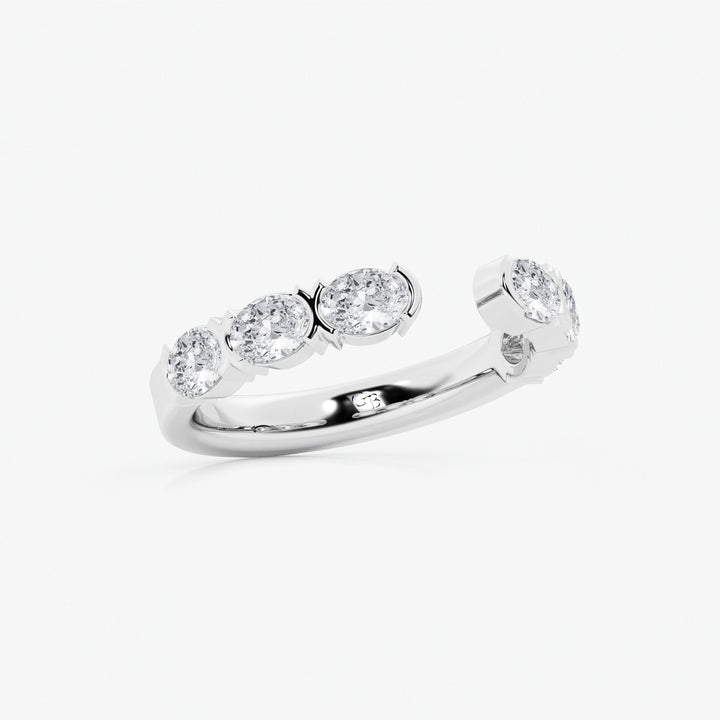 Nestoria Oval Lab-Grown Diamond Channel Set Nesting Wedding Band