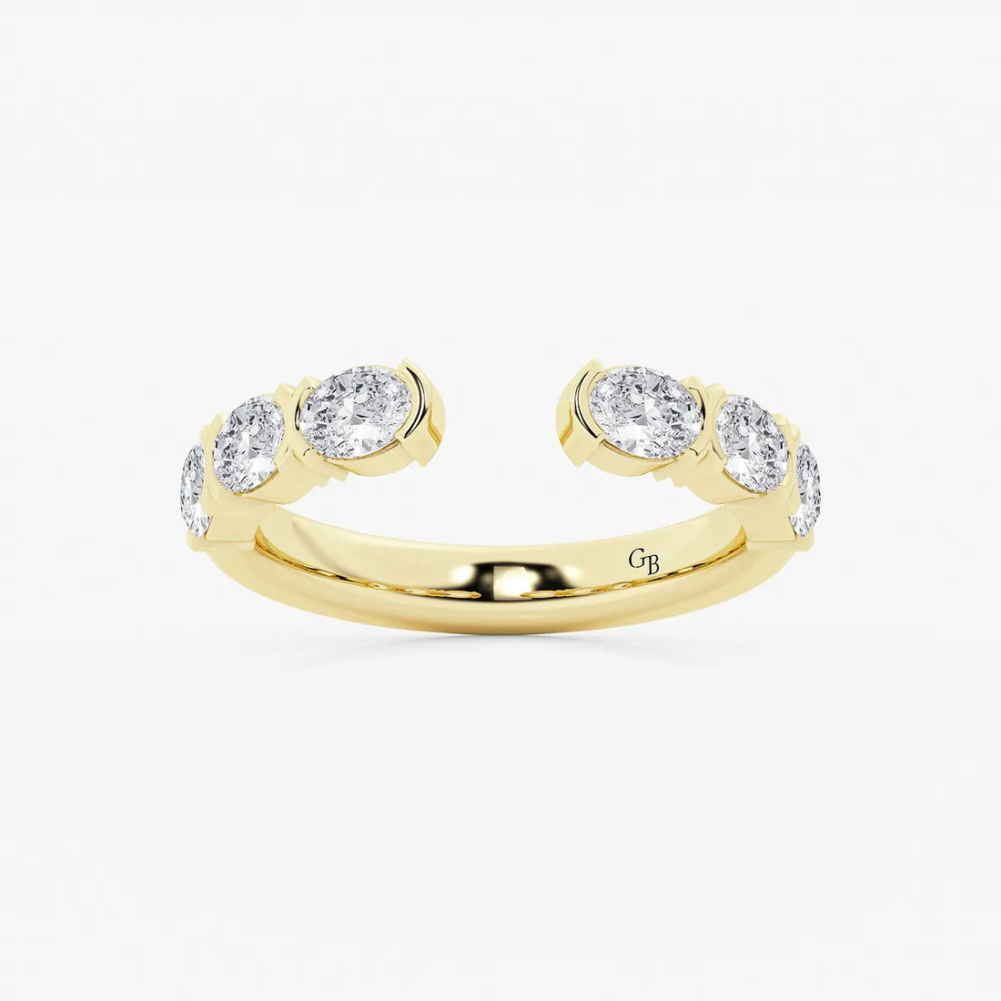Nestoria Oval Lab-Grown Diamond Channel Set Nesting Wedding Band