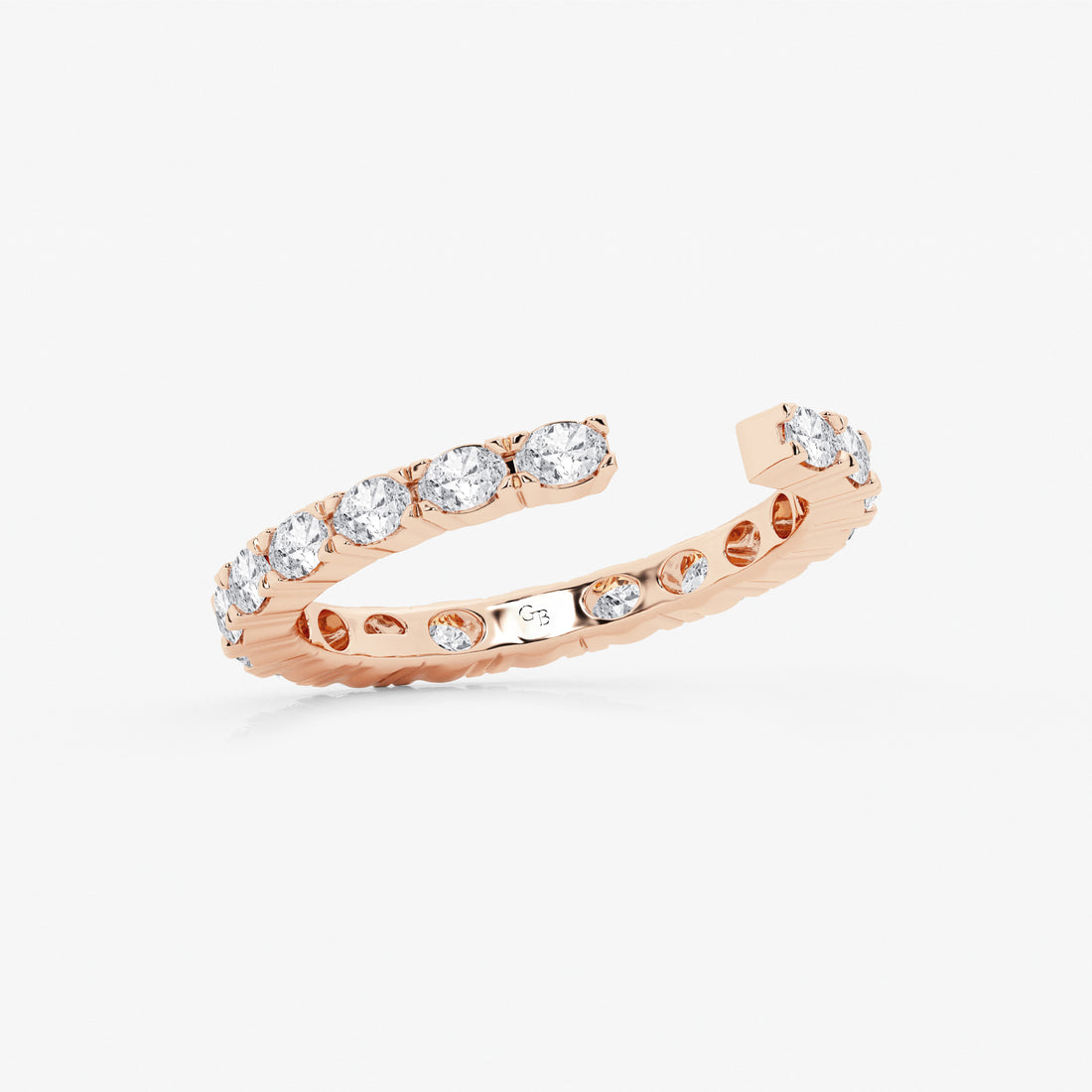 Horizora Oval Lab-Grown Diamond East-West Nesting Eternity Wedding Band