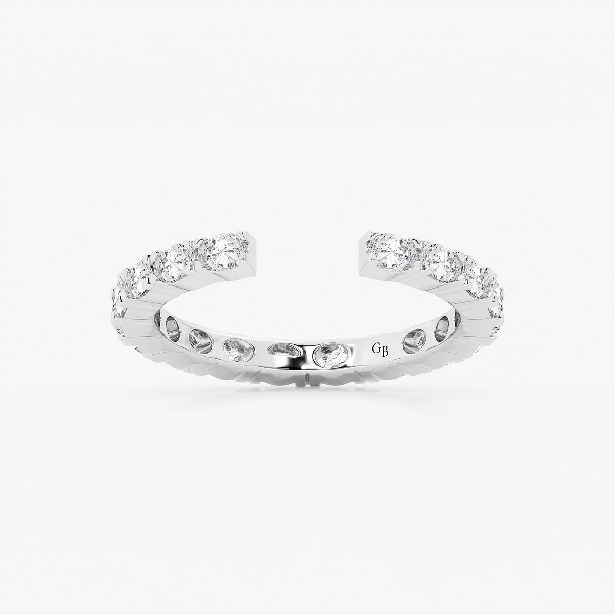 Horizora Oval Lab-Grown Diamond East-West Nesting Eternity Wedding Band