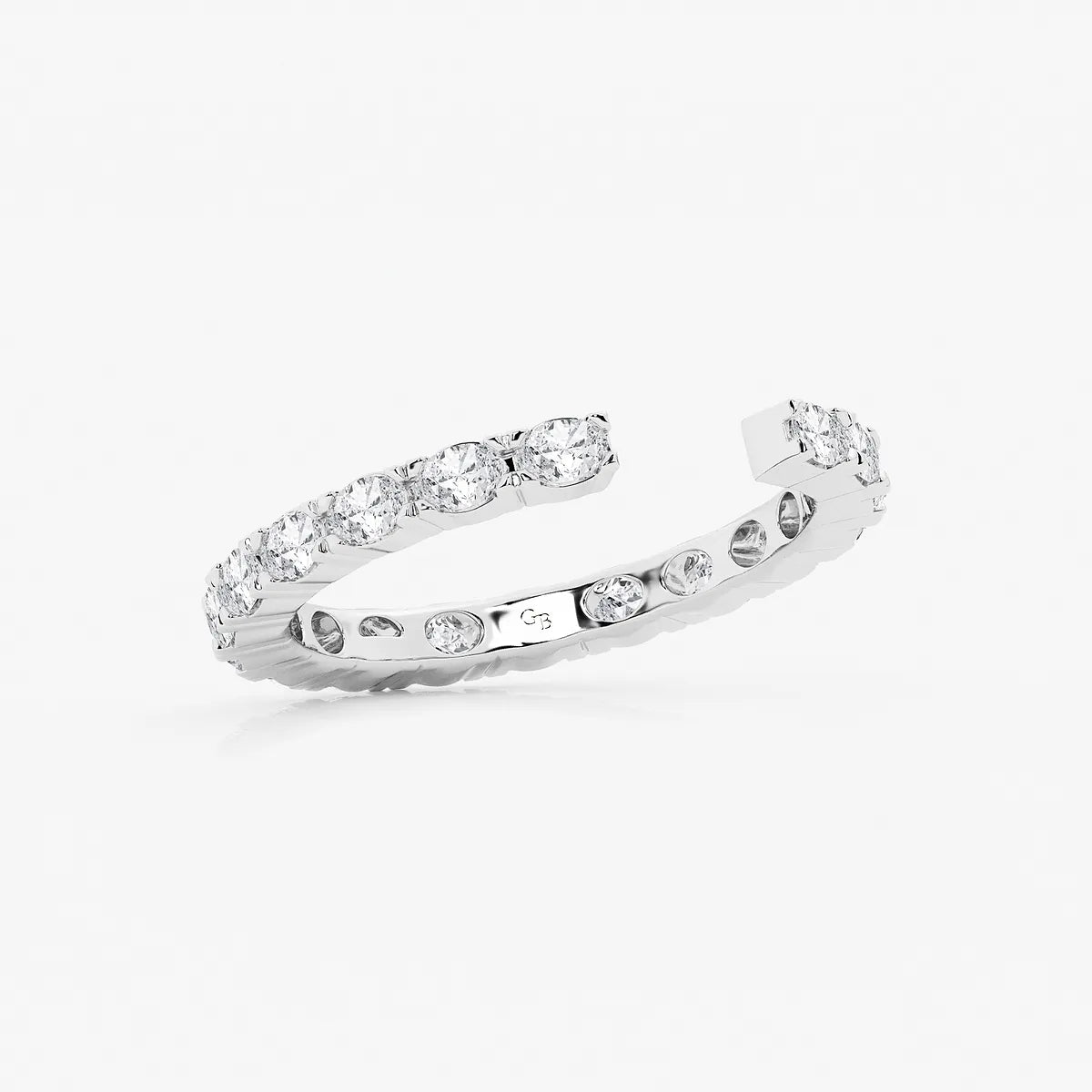 Horizora Oval Lab-Grown Diamond East-West Nesting Eternity Wedding Band