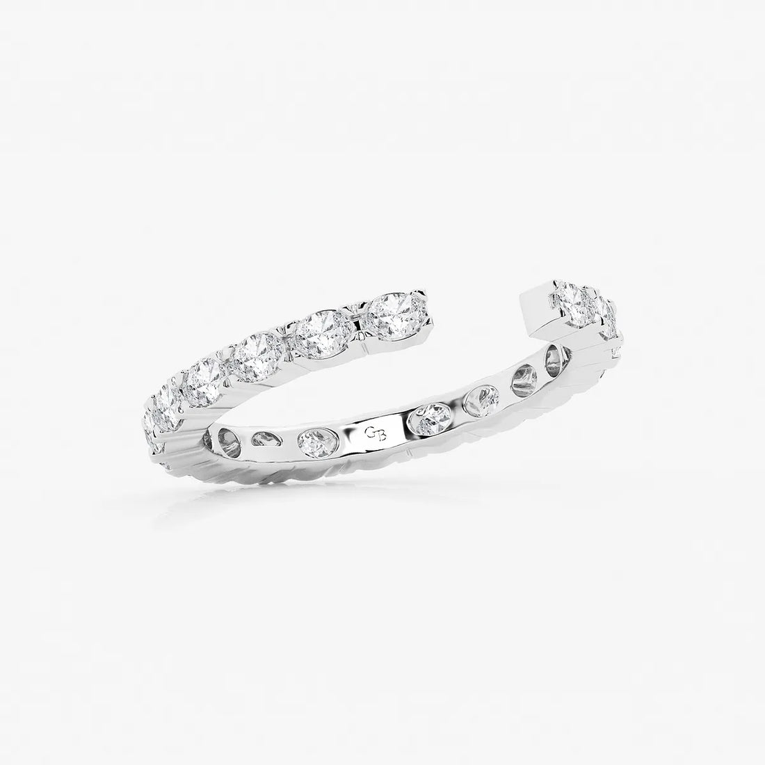 Horizora Oval Lab-Grown Diamond East-West Nesting Eternity Wedding Band