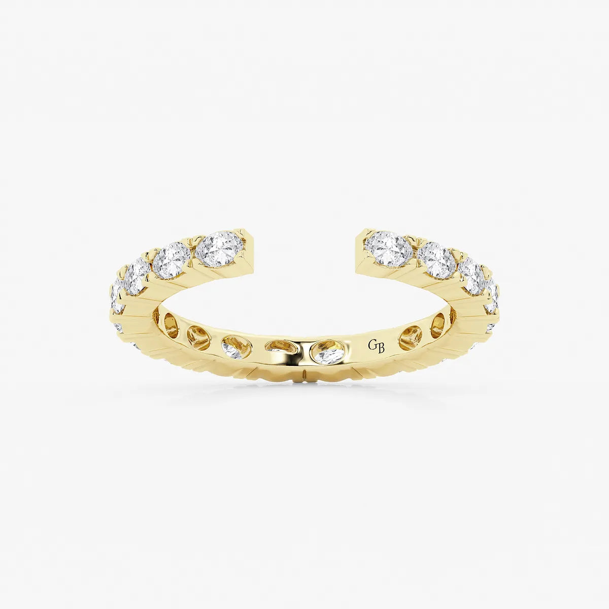 Horizora Oval Lab-Grown Diamond East-West Nesting Eternity Wedding Band
