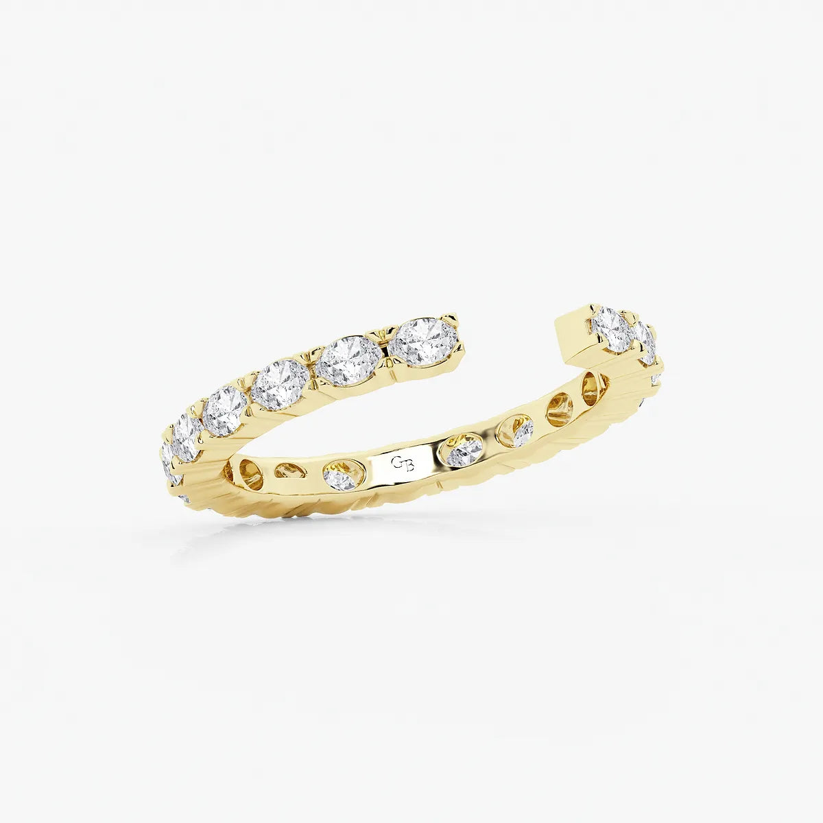 Horizora Oval Lab-Grown Diamond East-West Nesting Eternity Wedding Band