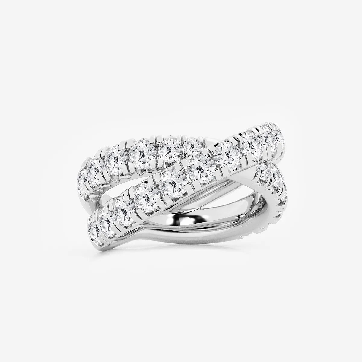 Auravine Round Lab-Grown Diamond Crossover Band