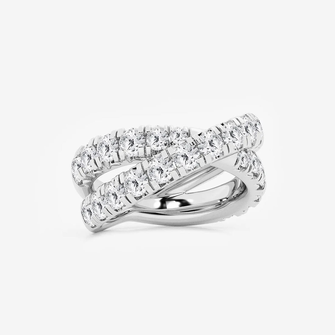 Auravine Round Lab-Grown Diamond Crossover Band