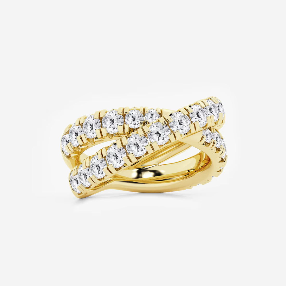 Auravine Round Lab-Grown Diamond Crossover Band