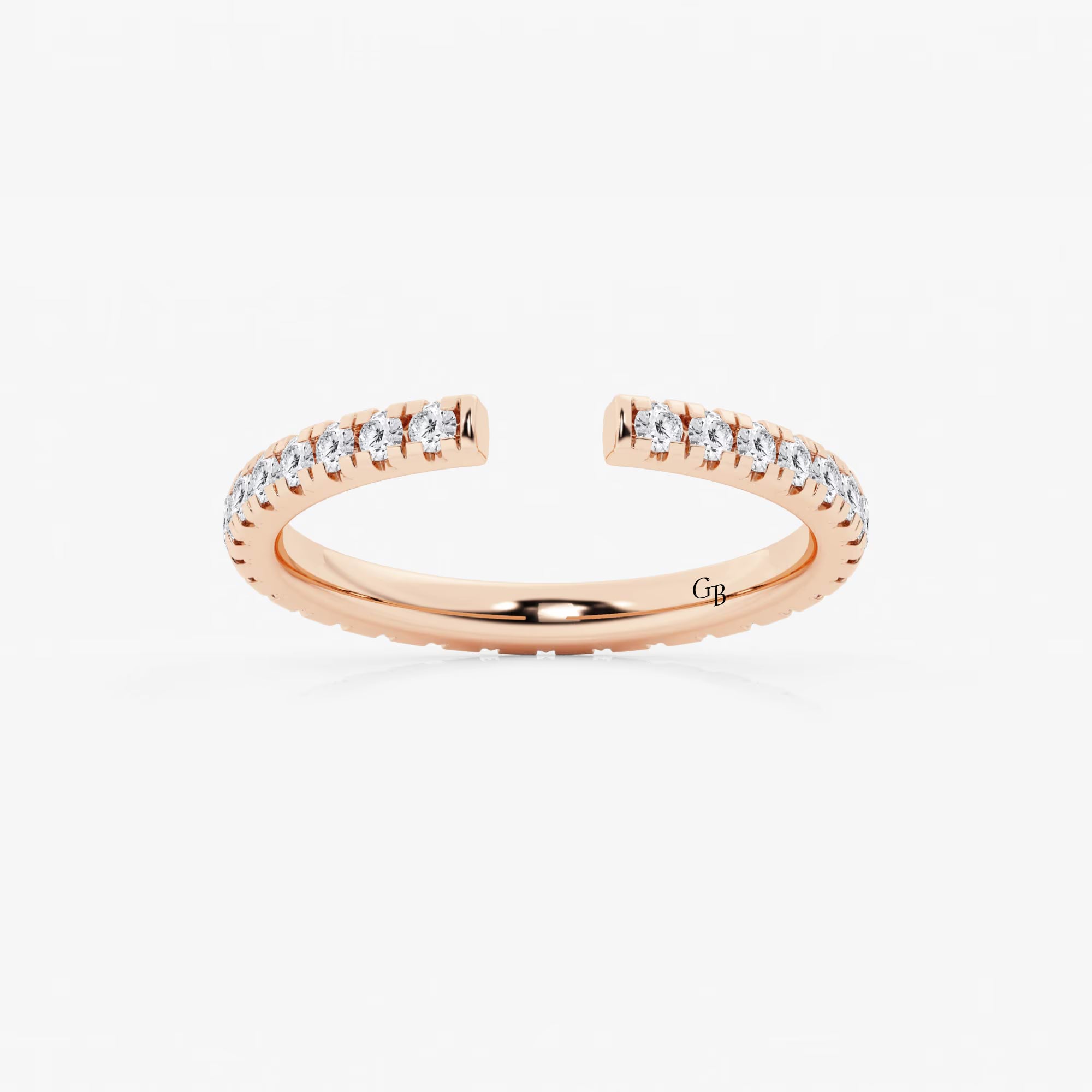 Névelle Round Lab-Grown Diamond French Pavé Nesting Wedding Band